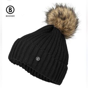 BOGNER
Pom Pom Cable Knit Wool Beanie
